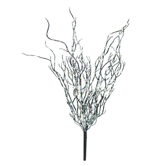 Darice Willow Pick Iced, White/Black 2 x 15 Inches