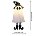 thumbnail image 3 of Sahpxhe Halloween Decorations Indoor Ghost Decor, Light Up Ghost Witch with High Heels LED Ornament for Indoor Outdoor Yard Tree Party Decor White, 3 of 7