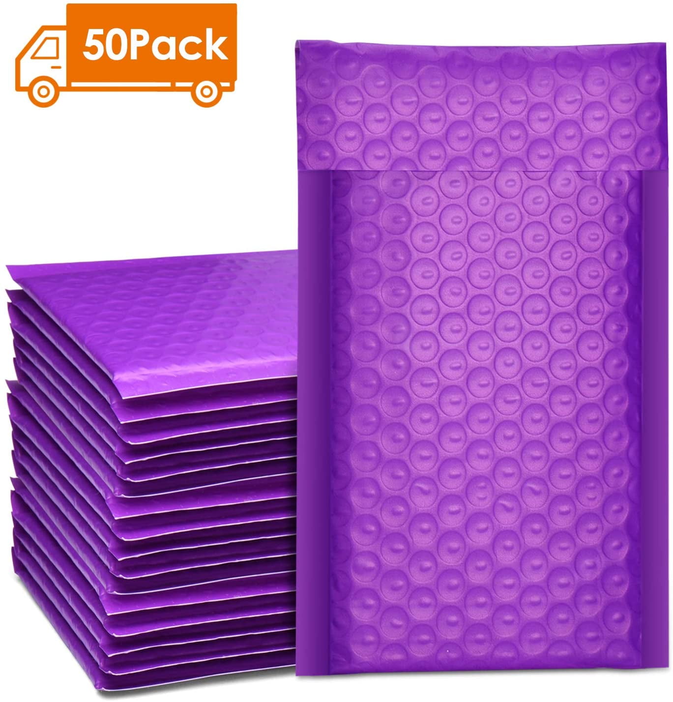 Metronic 50Pcs Poly Bubble Mailers 4X8 Inch Padded Envelopes #000 Bubble Lined P 