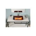 thumbnail image 2 of ANZZI Rectangular Glass Vessel Bathroom Sink, Rectangular Basin 4.3 in. Celestial Bronze, 2 of 4