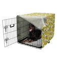 thumbnail image 5 of Lemons Dog Crate Cover, Rhythmic Colorful Energetic Citrus Cartoon Print, Easy to Use Pet Kennel Cover Small Dogs Puppies Kittens, 7 Sizes, Earth Yellow White Green, by Ambesonne, 5 of 6