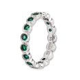 thumbnail image 3 of Bague Emeraude créée 1.20 carat (CTW) en argent sterling, 3 of 4