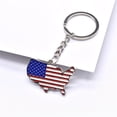 thumbnail image 3 of Patriotic USA Map Alloy Keychain for Independence Day Celebration and National Display, 3 of 5