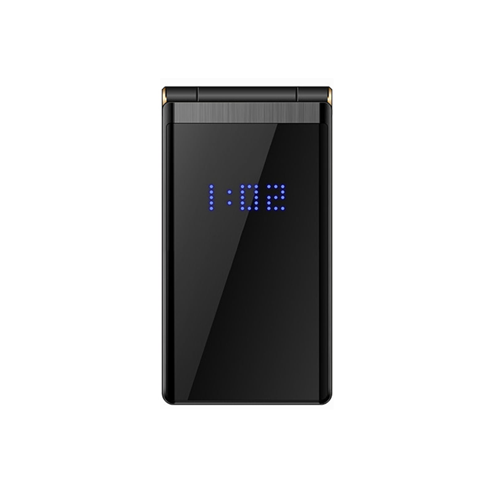 Xinyolin 1 Set M2 Handphone Flip Celular Dual-SIM Dual-Standby Large Screen Long Standby Time EU Plug Caller ID Number Elderly Mobile Phone for Home