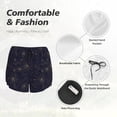 thumbnail image 4 of KLL Copper-Gold Gloss Outline Chrysanthemum Pattern Shorts Women,Athletic Shorts High Waisted Running Shorts Pocket Sporty Short Gym Elastic Workout Shorts-XX-Large, 4 of 7