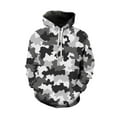 thumbnail image 1 of Tenmix Men's Long Sleeve Sweatshirt Regular Fit Hooded Tops Drawstring Fall Hoodies Camouflage Print Sweatshirts Black XL, 1 of 2