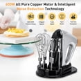 thumbnail image 2 of TEMOGU-Hand Mixer Electric, 5 Speed 600W Ultra Power Handheld Mixer with Touch Button, Turbo, Storage Case, 6 Stainless Steel Accessories, Kitchen Aid Mixer for Cake Cookie Egg Cream Dough (Silver), 2 of 4