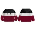 thumbnail image 3 of Jacquard Contrast Color Hooded Long Sleeve Tops for Men, 3 of 4