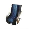 thumbnail image 4 of Magic Soft Flannel Fleece Throw Blanket, Starry Night Sky Vibrant Blue Tones Exploding Flakes Illustration, Cozy Plush for Indoor and Outdoor Use, 60" x 80", Night Blue Sky Blue, by Ambesonne, 4 of 6