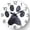 White, variant on Dog Paw Wall Clock Battery Operated 12 Inch Silent Footprint Wall Clock for Living Room Bedroom Office Decor