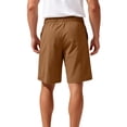 thumbnail image 3 of Men's Casual 7inch Shorts Drawstring Elastic Waist Shorts Classic Fit Summer Beach Athletic Shorts with Pockets Mid-Length Sweatshorts,Brown M, 3 of 4