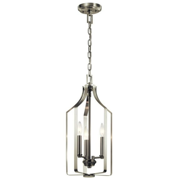 42499NI Kichler Lighting Morrigan - 3 light Pendant - with Traditional inspirations - 21 inches tall by 10 inches wide-Brushed Nickel Finish