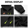 thumbnail image 5 of Men's Full Zip Hoodie Long Sleeve Casual Sweatshirt with Chest Pocket Drawstring Soft Fall Zip Up Hoodie, 5 of 6