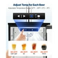 thumbnail image 3 of VEVOR Kegerator à Bière, Distributeur de Bière en Fût Commercial à Robinet Unique pour Système D, Réfrigérateur avec Étagères, Peut Contenir 1 Sixième Fût, Réservoir de CO2 de 2,5 Lb, 92 L, 3 of 9
