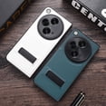 thumbnail image 2 of For OnePlus Open Luxury Slim Business PU Leather Case With Metal Kickstand Hybrid Stand Cover Protective Case[Silver], 2 of 5