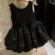 thumbnail image 3 of Vestido sin mangas y espalda descubierta negro para niñas, falda con capullos de flores para niñas pequeñas, falda de princesa con chaleco de verano, 3 of 5