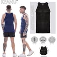 thumbnail image 4 of Keanu Mens Ribbed Cotton Blend Fitted Vest Top (Pack of 6), 4 of 4