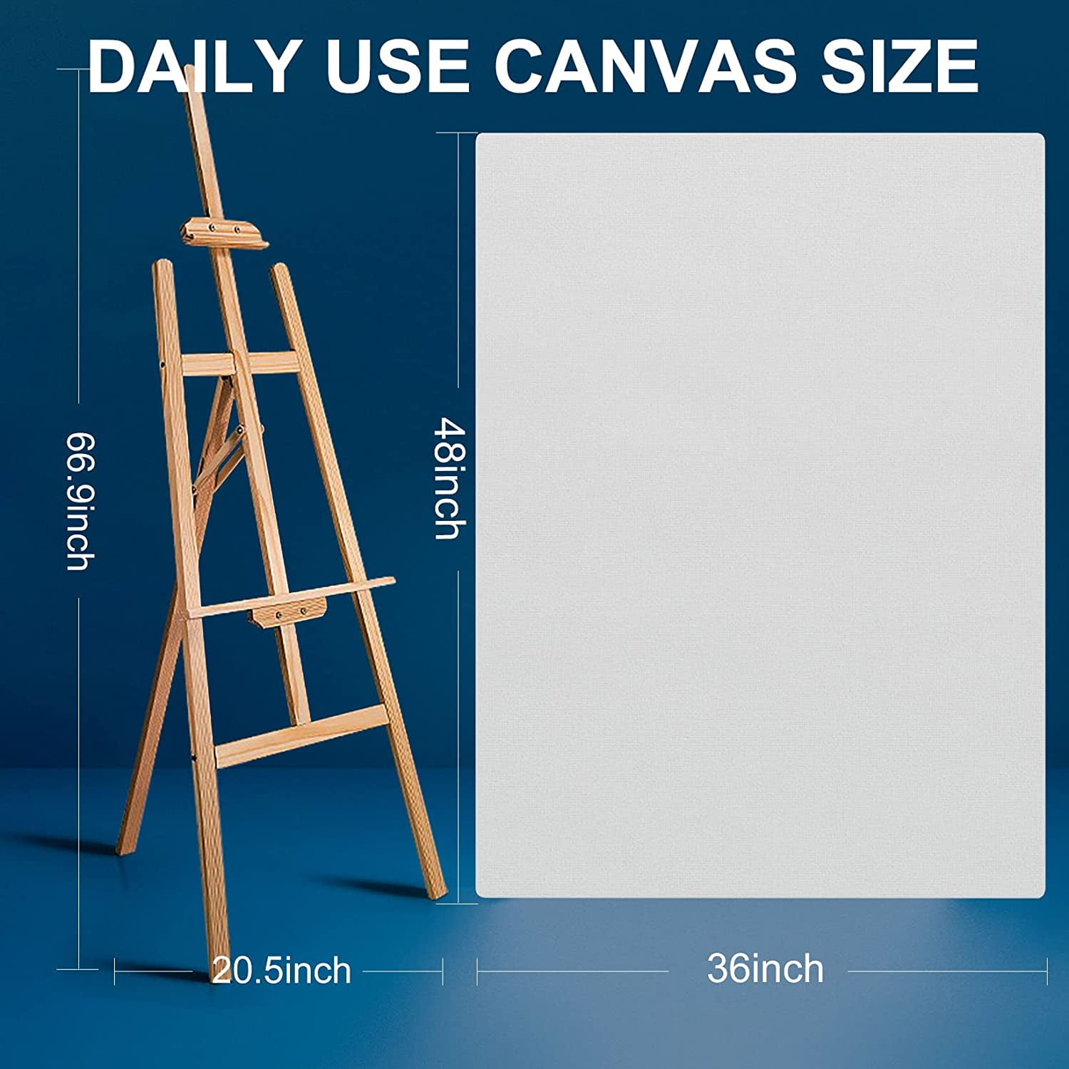 Artkey White Stretched Canvas for Paintings, 36"x48"-4 Pack,100% Cotton Acid-Free for Adult