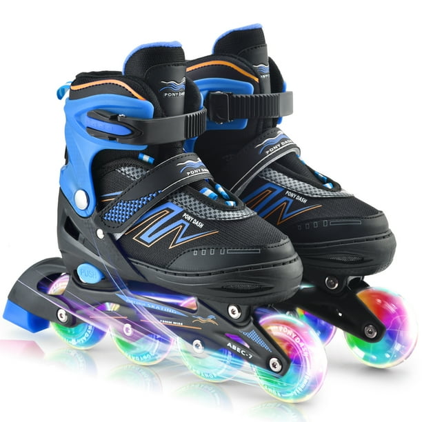 Rollers en Ligne Enfant Adulte avec Roues Lumineuses Patins à