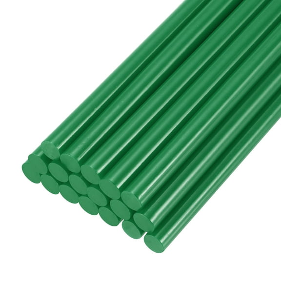 Uxcell 20Pcs Hot Glue Sticks for Glue Gun, Colored Hot Melt Adhesive Glue Sticks for DIY Projects Dark Green 7.9" x 0.28"