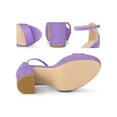 thumbnail image 3 of Perphy Platform Ankle Strap Open Toe Block Heel Sandals for Women Purple 10, 3 of 5