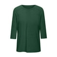 thumbnail image 5 of ZyeKqe Womens Tops Casual 3/4 Sleeve Crew Neck Shirts Loose Fitted Tunic Top Blouses Summer Tees, 5 of 6