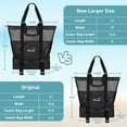 thumbnail image 4 of Tirrinia Mesh Beach Bag with Cooler Compartment, Extra Large Totes for Beach Travel, Functional Fashion Beach Bag for Women, Unique Gifts for Mom, 4 of 6