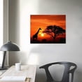 thumbnail image 4 of BCIIG   African Giraffe At Sunset Serengeti National Park Tanzania Africa Wild Animal Tree   Canvas Printing Wall art Painting HD Artwork for Bedroom Home Decoration   20x16in, 4 of 6