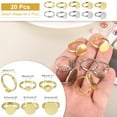 thumbnail image 2 of 20 Pcs Base de Anillo Metálico en Blanco, 6/8/10/12/14mm Almohadilla Ajustable Cabujón Anillo en Blanco para Fabricación de Joyas DIY, Plata/Oro/Oro, 2 of 7