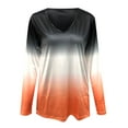 thumbnail image 4 of PVCS Blouse Décontractée à Manches Longues Col en V Imprimé Teinture sur Nœuds pour Femmes, 4 of 5