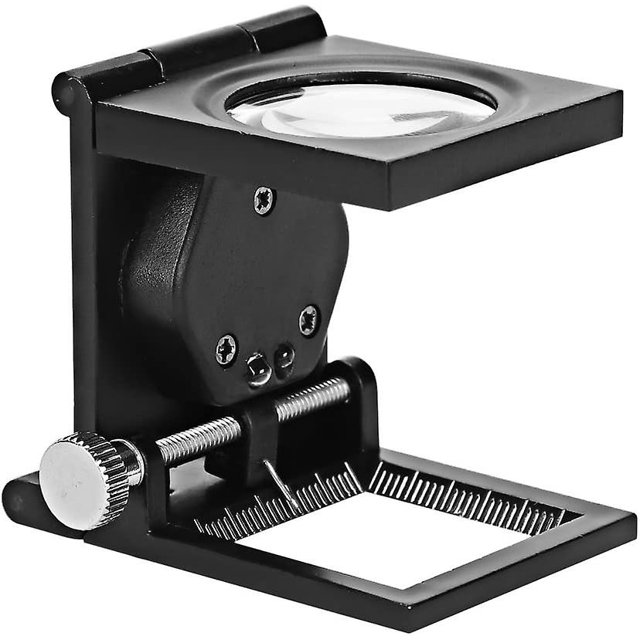 Lupa de escritorio plegable con tres lupas, lupa con luces, bolsillo portátil plegable, 10x