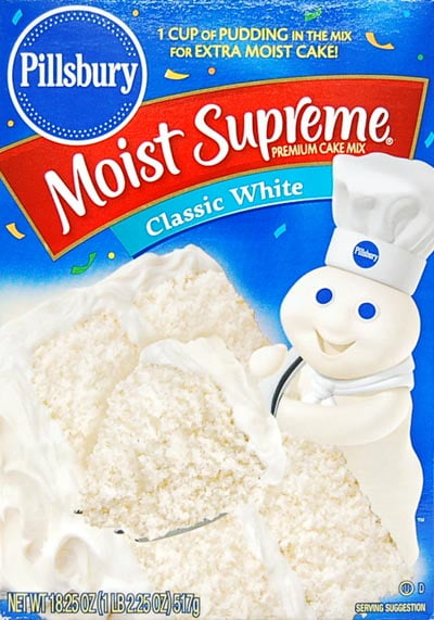 Pillsbury Moist Supreme Classic White Cake Mix, 18.25 oz