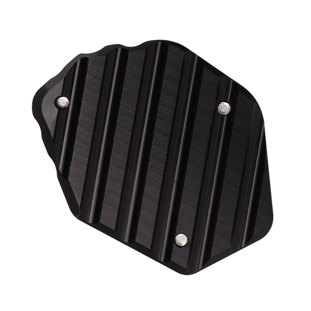 Kickstand Extension Plate, Stable Anti Slip Easy Installation Side Stand Enlarge Pad for Motorcycle Accessories Black,