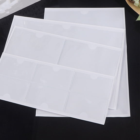 MLINS 50pcs Self Adhesive Clear Label Holders Transparent PVC Pockets for Shipping Supplies Business Cards and Warehouse Labels and Easy to Use