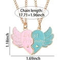 thumbnail image 2 of Matching Necklaces for Best Friends Friendship Gifts for Women Men Besties Birthday Gifts for Couple Sister Freinds Graduation Gifts Ideas Gold Half Heart Wings Pendant Necklaces for 2, 2 of 6