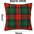 thumbnail image 2 of Green and Red Pillow Covers 18"x18",Christmas Scottish Tartan Plaid,Set of 2 Throw Pillow Covers,Farmhouse Pillow Cases Decorative for Home Couch Sofa, 2 of 6