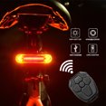 thumbnail image 4 of relayinert Turn Signal Light 100lm Remote Control Taillight IPX4 Waterproof Rechargeable Bike Warning Light, Red Black BK600 1Set, 4 of 6