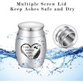 thumbnail image 4 of Small Urns for Human Ashes Stainless Steel Mini Urns Keepsake with Heart Mini Cremation Urns for Ashes -I am Always with You, 4 of 7