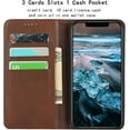 thumbnail image 3 of Wallet Case for iPhone 12 Mini,Premium PU Leather Flip Folio Case with Card Slot,Stand Holder and Magnetic Closure [TPU Shockproof Interior Protective Case] for iPhone 12 Mini 5.4",Brown, 3 of 7
