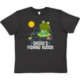 thumbnail image 3 of Inktastic Daddys Fishing Buddy Cute Frog Youth T-Shirt, 3 of 5