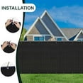 thumbnail image 5 of SUNLAX Privacy Fence Screen 4' x 18' Heavy Duty Mesh Fence Net Cover with Grommets for Patio Porch Pool Backyard Outdoor Chain Link Fence, Black (Customized), 5 of 7