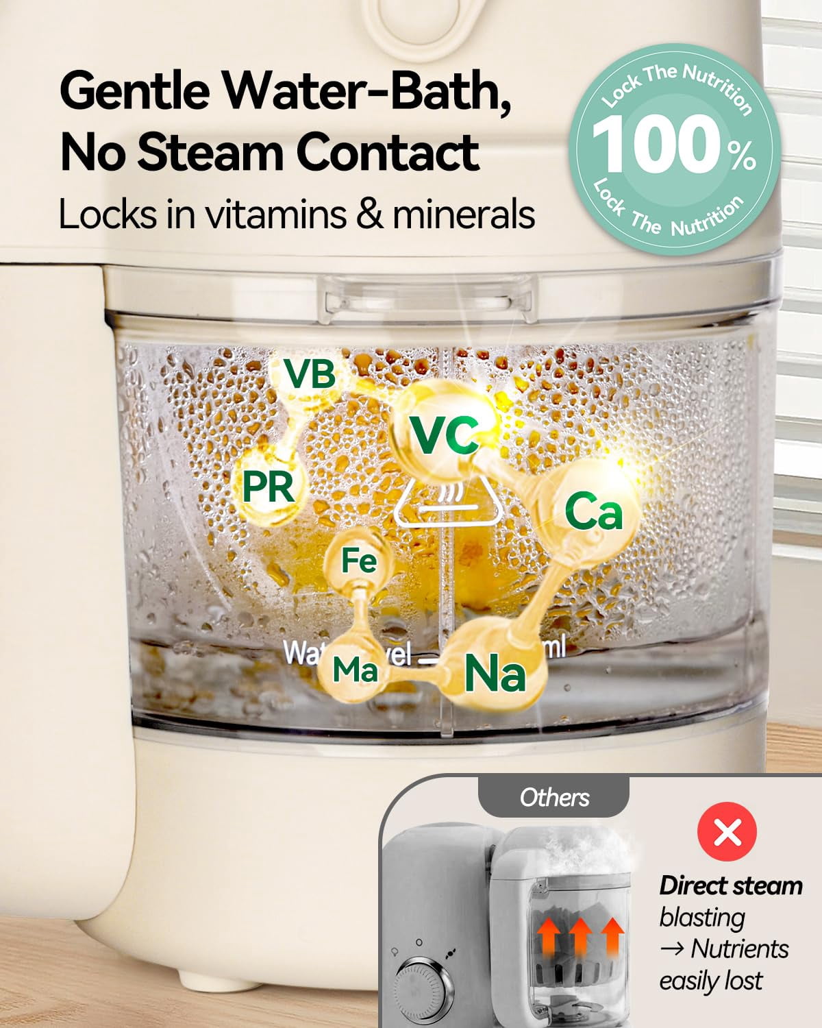 IAGREEA 9 in 1 Baby Food Maker, Auto Glass Baby Food Processor Steamer Puree Blender, One Step Cook Grinding, 3 Stage, Touch Screen Control, Multifunctional Blender with 24h Timer, Dishwasher Safety