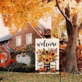 thumbnail image 3 of Fall Sunflowers Garden Flag Double Sided Autumn Welcome Leaves Pumpkin Rustic Outdoor Seasonal Yard Decorative Flag 12 x 18 Inch, 3 of 6