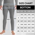 thumbnail image 5 of CL convallaria 2 Pcs Thermal Pants for Men Fleece Lined Thermal Bottom Athletic Base Layer Cold Weather Gear, 5 of 6