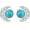 Silver-Turquoise, variant on Leander Turquoise/Moonstone Earrings Sterling Silver Hypoallergenic, Dainty Sun & Moon Stud Earring for Women, Vintage Crescent Moon December Birthstone Jewelry Gift for Her Birthday