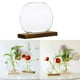 thumbnail image 1 of Maceta de vidrio BLESIY florero Moderno con Soporte de Madera Terrario de Mesa S Madera oscura, 1 of 8