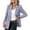 Navy, variant on TOUMENY Striped Blazer for Women Lightweight Casual Open Front Long Sleeve Coat Collared Work Office Cardigan Jacket with Pockets Blue L