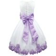 thumbnail image 4 of iiniim Kids Girls Sleeveless Flower Petals Tulle Dress Formal Elegant Wedding Party Size 2-14 A Lavender 6, 4 of 6