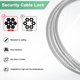 thumbnail image 2 of Uxcell 5-Pack Candado de Cable de Seguridad, 4FT 4mm Recubierto de Acero Inoxidable Cuerda de Bloqueo de Equipaje Resistente a Cortes Cable de Acero Trenzado [Transparente], 2 of 6