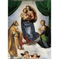 thumbnail image 2 of Raphael 11x14 Black Modern Framed Museum Art Print Titled - The Sistine Madonna, 2 of 4